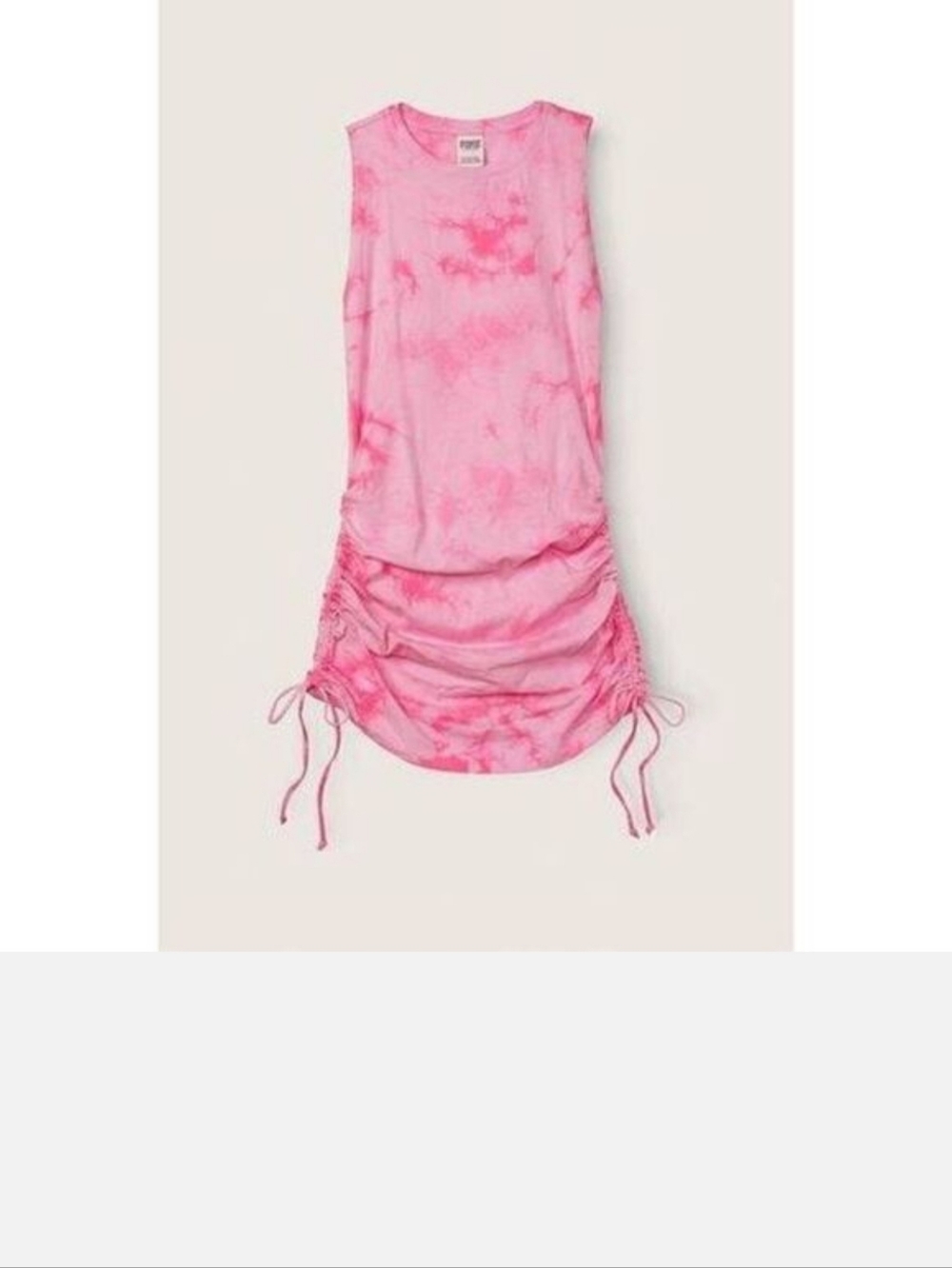 PINK Victoria's Secret Pink Tie-Dye Adjustable Ruched Sides T-Shirt Dress/Cover